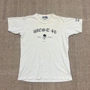 Vintage West 49 Shirt Mens Medium White 1990s Canada Skateboard Streetwear